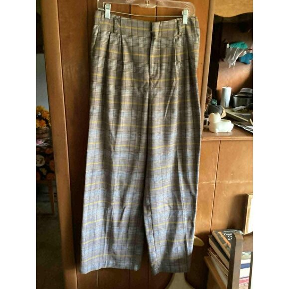 Women Wide-leg Pants From A New Day Plaid Sz106 Casual Work - Picture 1 of 3